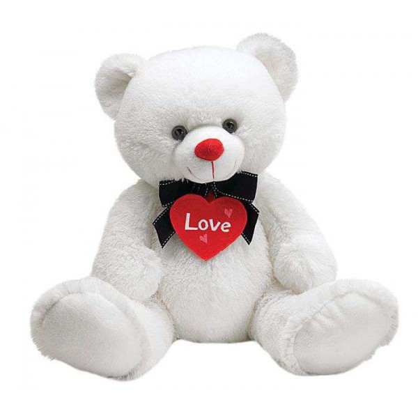 2 Feet White Love Heart Teddy Bear